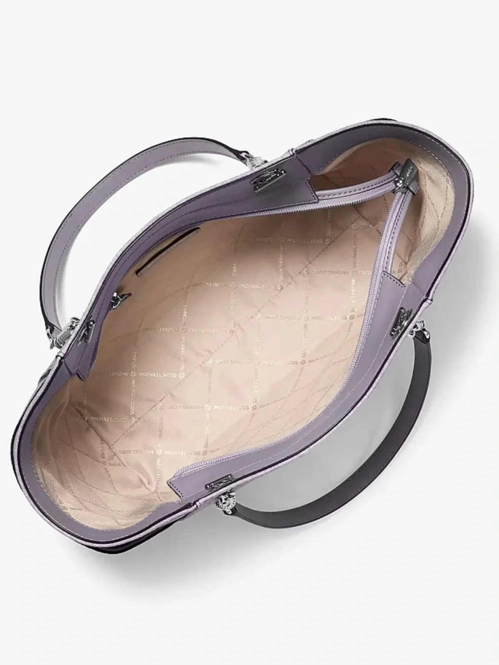 Michael Kors Lilac Monogram Chain-Handle Tote